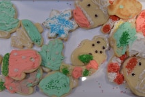 Cookies from the annual Airman Cookie Drive were collected at Minot Air Force Base, N.D., Dec. 9, 2016. Volunteers gathered homemade cookies for Team Minot Airmen to receive before the holiday season. (U.S. Air Force photo/Airman 1st Class Jessica Weissman)