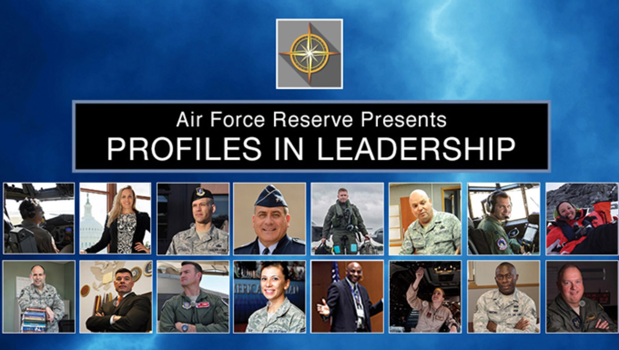The Office of the Air Force Reserve unveiled 16 portraits of Air Force Reserve leaders in the Profiles in Leadership display here last week. The display celebrates and honors Citizen Airmen’s contributions in serving the nation. (U.S. Air Force graphic/Adam Butterick)