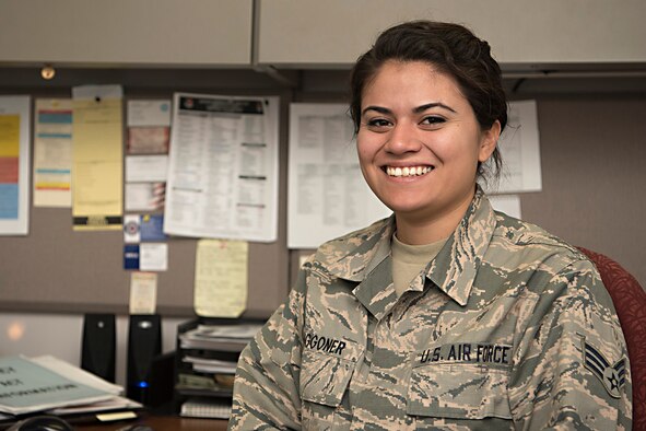 PETERSON AIR FORCE BASE, Colo. -- Senior Airman Sabra Waggoner, Vosler NCO Academy administrator, is the founder of the Speak Up program at Peterson Air Force Base, Colo. After going through and overcoming a crisis of her own, Waggoner created the program as a way for people to reach out and talk about any problems they might be having in their lives. (U.S. Air Force photo by Steve Kotecki)