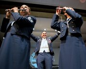U.S. Air Force Capt. Rafael Toro-Quinones, U.S. Air Force Band of the Golden West commander, conducts the band during a performance at the Veteran’s Home in Yountville, Calif., Dec. 5, 2016. The concert was part of the band’s annual holiday concert series. This year the band performed six shows over six days at five venues entertaining more than 10,000 people. (U.S. Air Force photo/Louis Briscese)