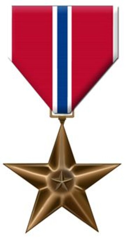 The Bronze Star Medal was authorized by Executive Order 9419 dated Feb. 4, 1944, retroactive to Dec. 7, 1941. It is the eighth highest award one can receive, but only one of four medals awarded for heroism. (Illustration/Virginia Reyes, Air Force News Agency) 