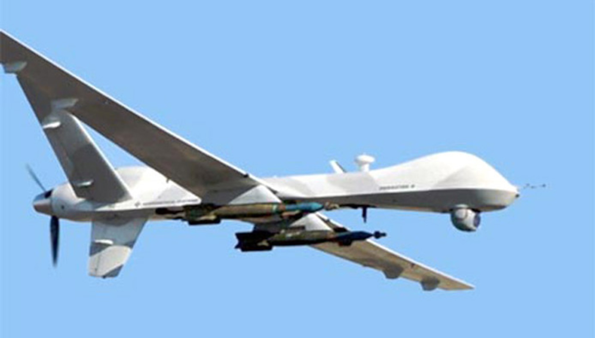 "The Reaper," also known as there MQ-9 unmanned aerial, is shown here on a test mission. (Courtesy photo)