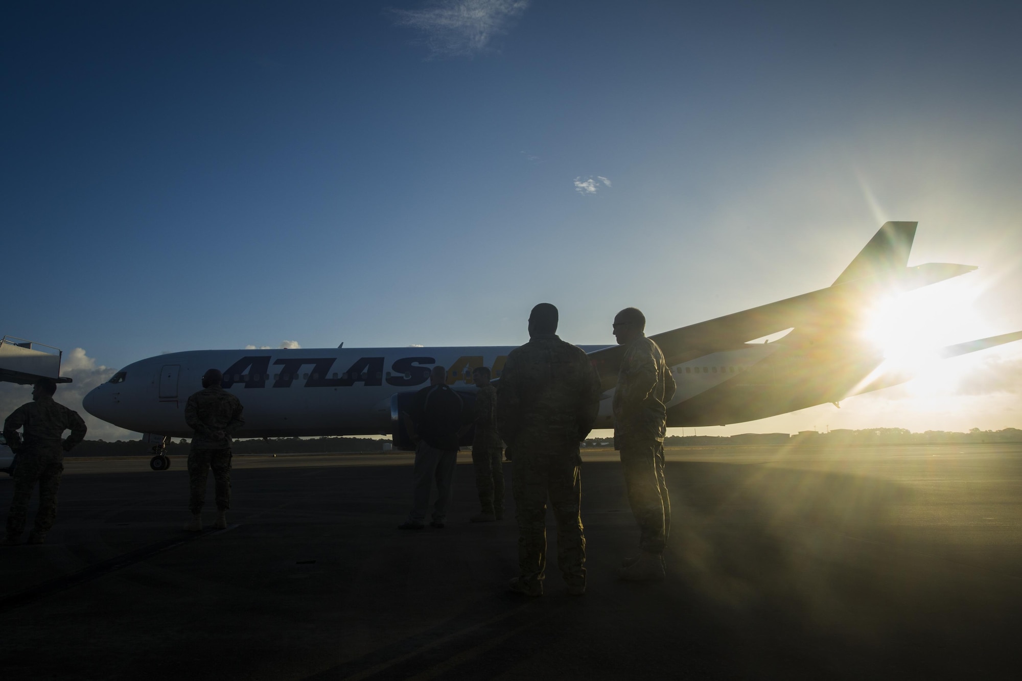 Team Hurlburt leadership and Airmen wait for the arrival of Air Commandos at Hurlburt Field, Fla., Dec. 13, 2016. More than 125 Air Commandos were greeted as they returned from deployment by family and friends. (U.S. Air Force photo by Airman 1st Class Joseph Pick)