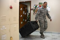 This week's Rock Solid Warrior is Tech. Sgt. Marcus Hyatt, a 386th Medical Group medical resources flight chief. I am deployed from the 75th Medical Group Hill Air Force Base, Utah. (U.S. Air Force photo/Senior Airman Andrew Park)