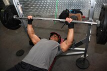 This week's Rock Solid Warrior is Tech. Sgt. Marcus Hyatt, a 386th Medical Group medical resources flight chief. I am deployed from the 75th Medical Group Hill Air Force Base, Utah. (U.S. Air Force photo/Senior Airman Andrew Park)