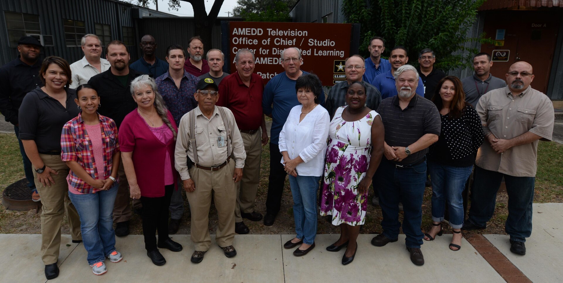The staff of AMEDD-TV today.  