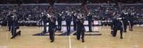 The U.S. Air Force Honor Guard Drill Team performs during halftime at the Verizon Center in Washington, D.C., Dec. 14, 2016. The routine was part of the Washington Wizards’ Air Force night, where the team took on the Charlotte Hornets. (U.S. Air Force photo by Senior Airman Ryan J. Sonnier)