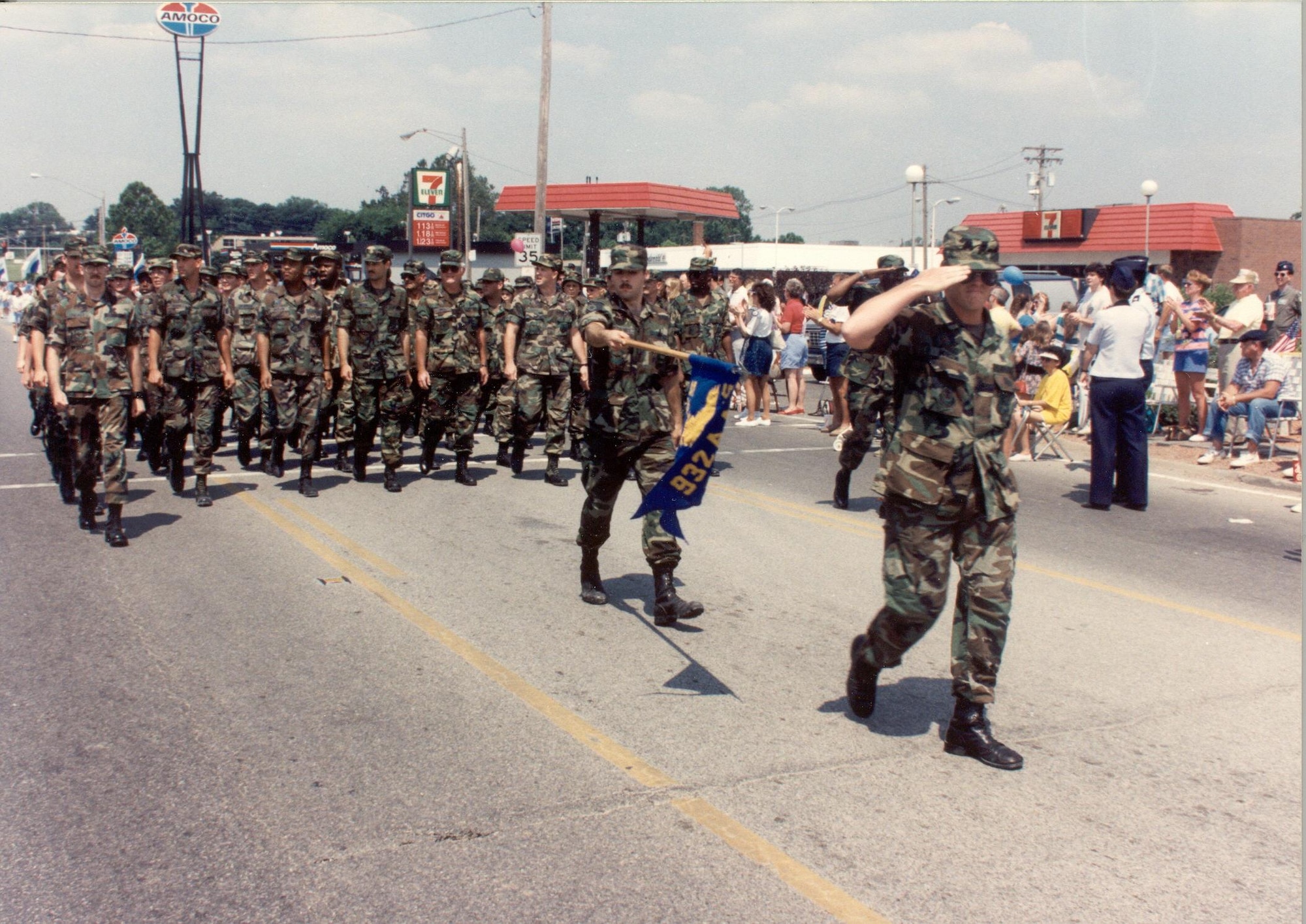 Belleville, Illinois parade for returning Desert Shield and Desert Storm Scott Airmen in 1991