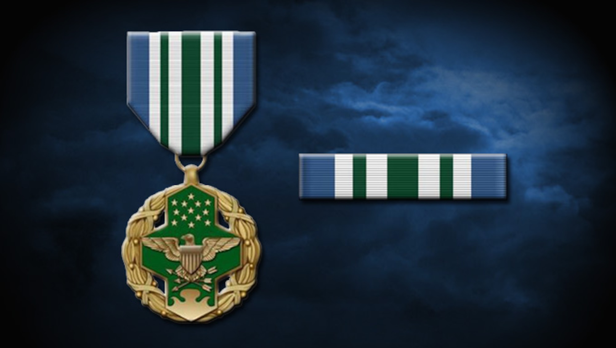 Meritorious Unit Citation Ribbon with Awards MUC With Awards Attached