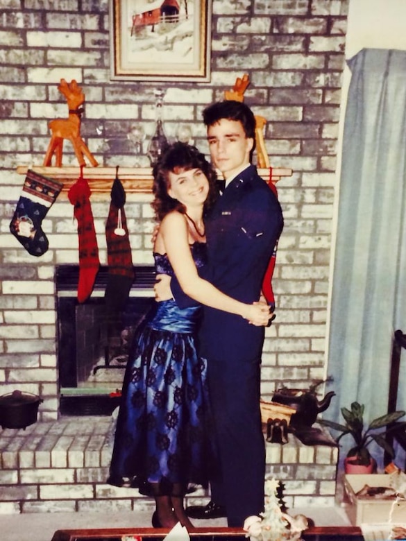 Lance Willoughby, with his wife Kimberly, said from being a kid going to squadron picnics to his career from Airman Basic to Major, the Air Force took care of them.
