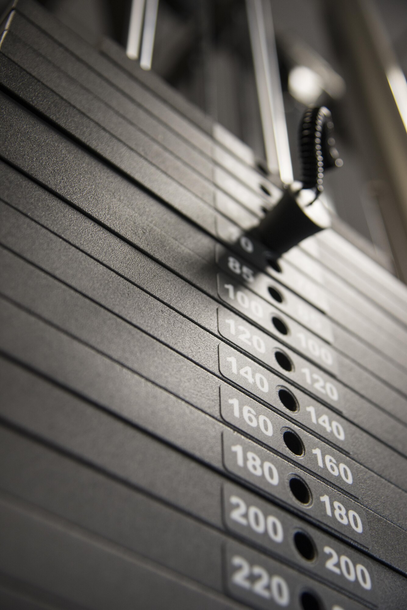 A new cable machine gleams in the free-weight section of the Freedom 1 Fitness Center, Dec. 15, 2016, at Moody Air Force Base, Ga. The fitness center is in the process of replacing all of the equipment in the free-weight section. (U.S. Air Force photo by 2d Lt. Kaitlin Toner)