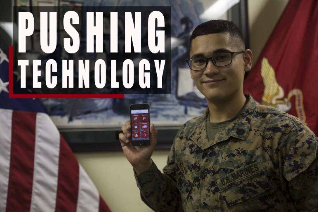 Sgt. Jonathan M. Kelly is one of the Marines in the group who developed the winning “quality of life” app category in the Commandant’s Innovation Challenge. The awards announcement was made Dec. 7, 2016. 