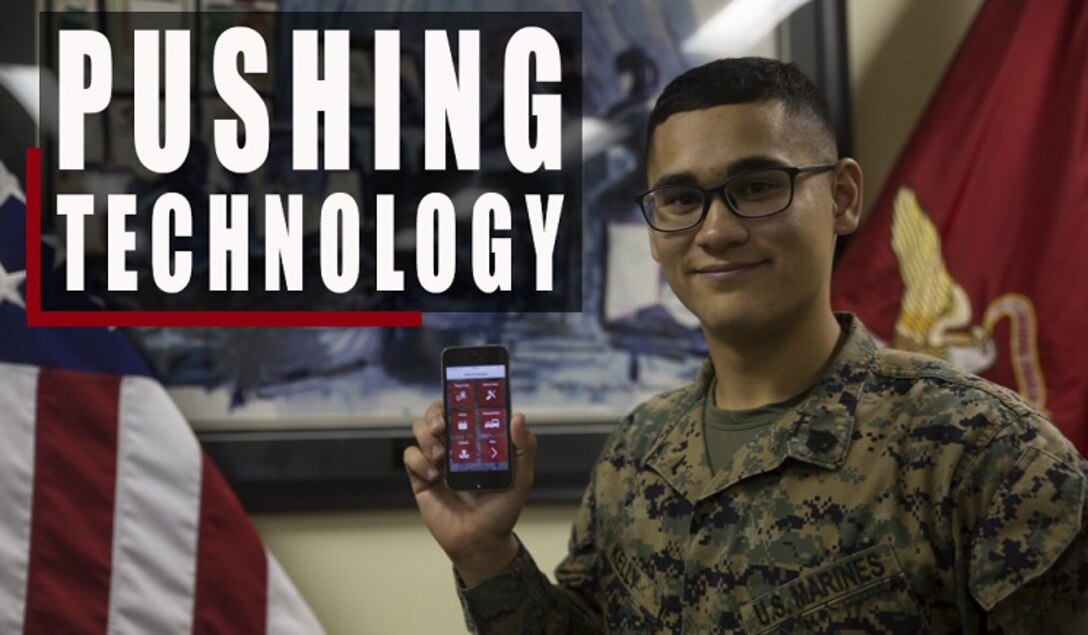 Sgt. Jonathan M. Kelly is one of the Marines in the group who developed the winning “quality of life” app category in the Commandant’s Innovation Challenge. The awards announcement was made Dec. 7, 2016.