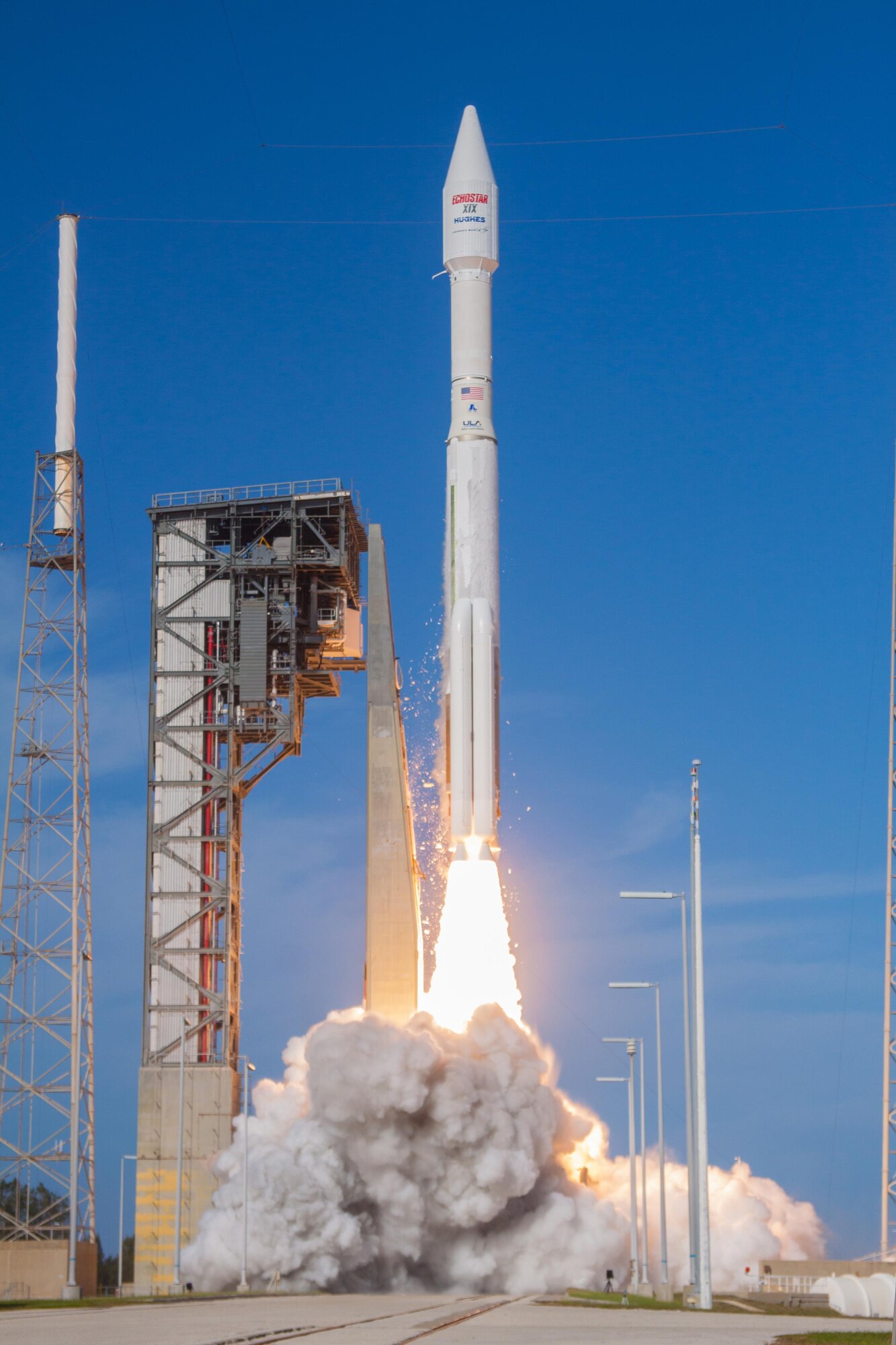 The U.S. Air Force’s 45th Space Wing supported United Launch Alliance’s successful launch of the EchoStar XIX spacecraft aboard an Atlas V rocket from Launch Complex 41 here Dec. 18 at 2:13 p.m. ET. (Courtesy photo by ULA).
