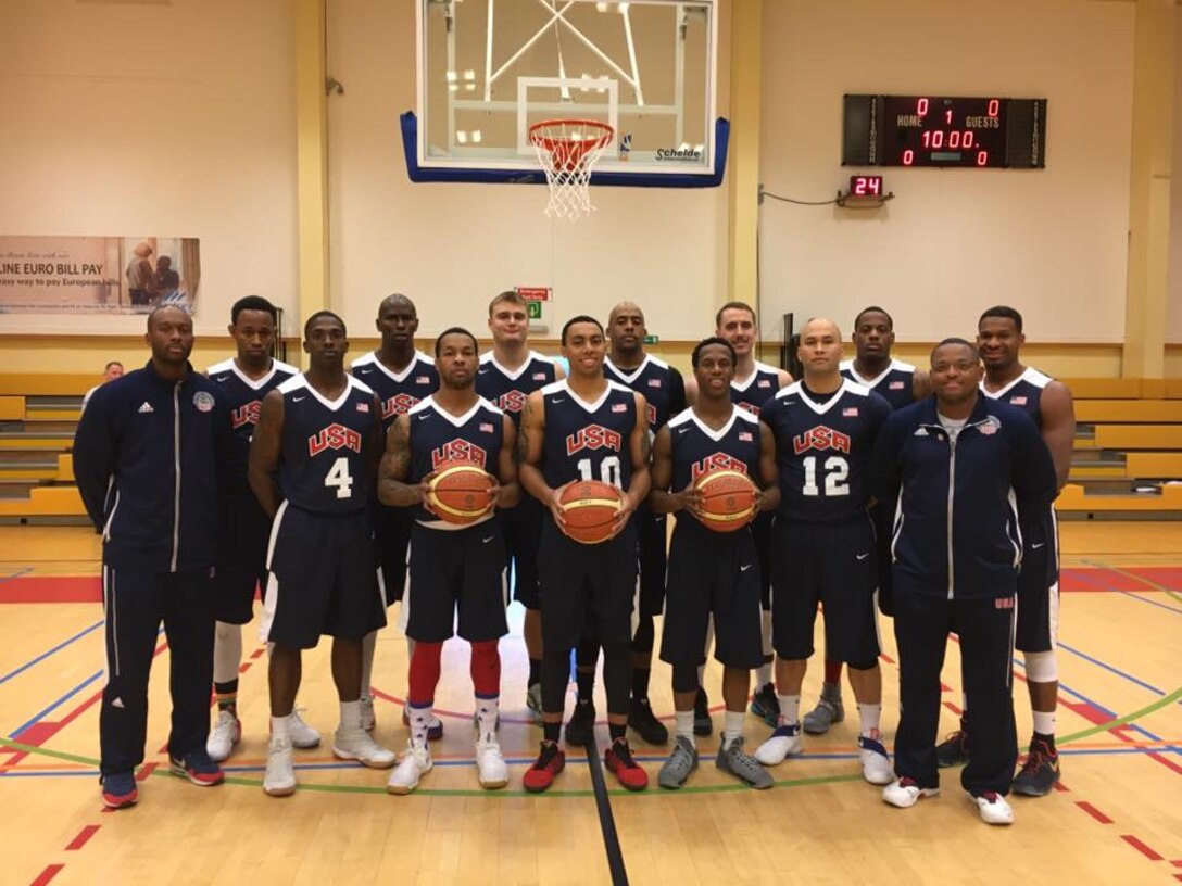 The U.S. Armed Forces Men's Basketball team defeated Lithuania in overtime 87-86 to win the 2016 SHAPE International Basketball Championship Dec. 3. 