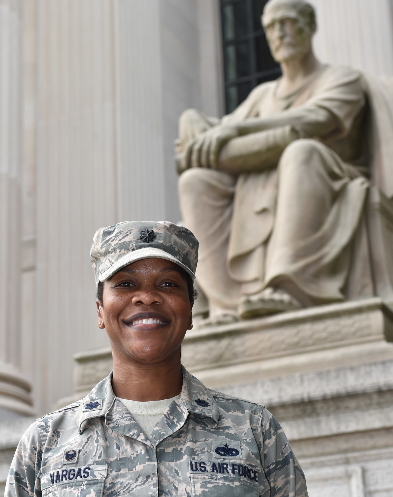 Lt. Col. Vianesa Vargas, joined the Joint Task Force - National Capital Region in support of the 58th Presidential Inauguration, which will take place Jan. 20, 2017. Vargas, the chief of Joint Team Records, is leading the movement of President Barack Obama’s records and artifacts from Washington D.C. to Hoffman Estates, Illinois, just on the outskirts of Chicago. She’s the lead logistician in charge of a joint team of Airmen and Soldiers who have been preparing semi-trucks full of artifacts. In all, more than 20 trucks are expected to make deliveries from October through February. (U.S. Air Force photo/Senior Airman Dylan Nuckolls)