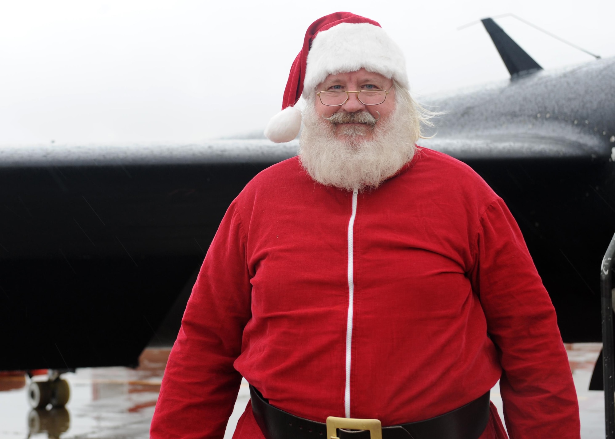 Santa Claus poses for a photo Dec. 10, 2016, at Beale Air Force Base, California. (U.S. Air Force photo by Senior Airman Ramon A. Adelan)