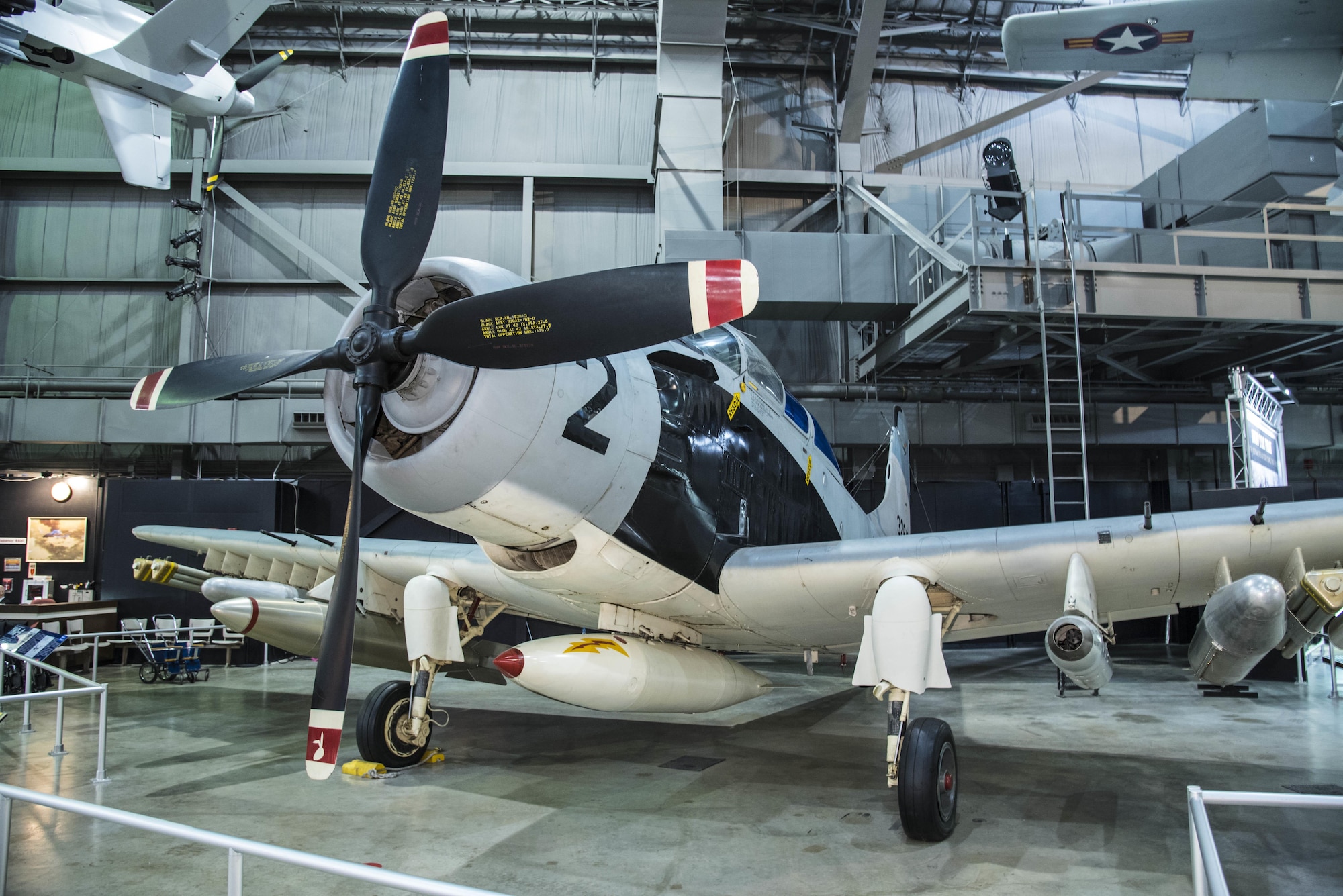 DAYTON, Ohio -- Douglas A-1E Skyraider in the Southeast Asia War Gallery at the National Museum of the United States Air Force. (U.S. Air Force photo) 