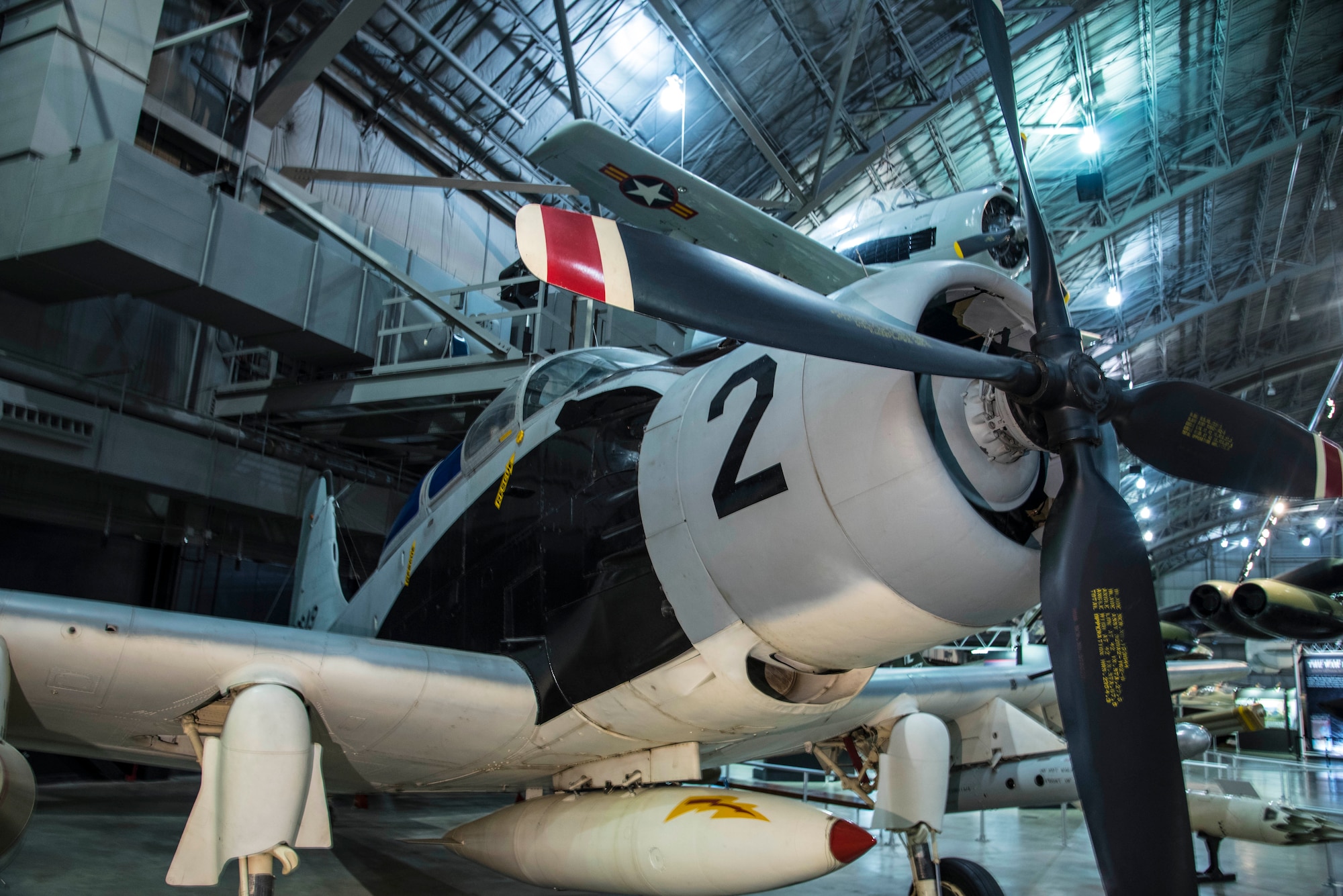 DAYTON, Ohio -- Douglas A-1E Skyraider in the Southeast Asia War Gallery at the National Museum of the United States Air Force. (U.S. Air Force photo) 