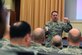 Chaplain (Col.) Timothy Butler, the Air Combat Command command chaplain, speaks to chaplains from across the command at the ACC Chaplain Corps Leadership Development Symposium Dec. 8, 2016. The idea for the symposium formed when the command chaplains and their assistants from three different major commands discovered they were all contemplating the same idea: how to improve leadership within the chaplain corps. (U.S. Air Force photo/Staff Sgt. Nick Wilson)