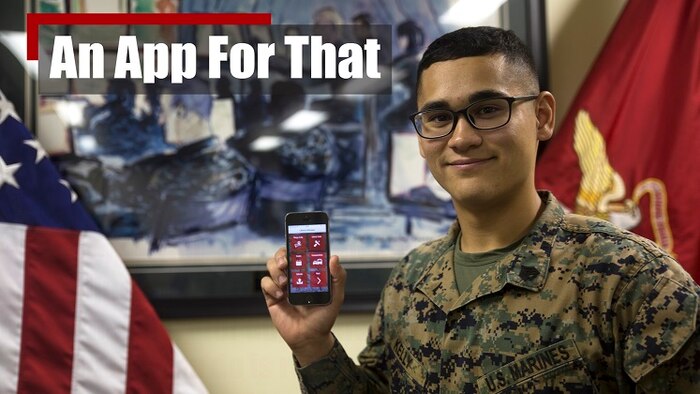 Sgt. Jonathan M. Kelly is one of the Marines in the group who developed the winning “quality of life” app category in the Commandant’s Innovation Challenge. The awards announcement was made Dec. 7, 2016. The challenge required the participants to develop an app for the following categories: war fighting, lifestyle and physical fitness. The app, called “Liberty Okinawa”, includes information about different places in Okinawa, Japan, a link to Google Maps to find their locations, the liberty rules and guidelines, an alarm when your liberty curfew is approaching and important contact numbers in case of an emergency. Kelly, a Honolulu, Hawaii, native, is a part of 1st Marine Air Wing, III Marine Expeditionary Force on Okinawa, Japan. (U.S. Marine Corps photo by Cpl. Amaia Unanue/ Released)