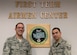 Master Sgt. Lance Hasz, 92nd Force Support Squadron career assistance advisor and Staff Sgt. Jonathan Allessie, 92nd FSS Airmen Leadership School instructor pose in front of the First Term Airmen Center sign Dec. 12, 2016 at Fairchild Air force Base, Wash. FTAC instructors assist new Airmen in acclimating to their new base and Air Force Life. (U.S. Air Force photo/Airman 1st Class Ryan Lackey)