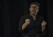 Simon Sinek gives a presentation to 57th Wing Airmen in the Base Theater of Nellis Air Force Base, Dec. 9, 2016. Sinek has been a commentator for The New York Times, Wall Street Journal, The Washington Post, Houston Chronicle, FastCompany, CMO Magazine, NPR, and BusinessWeek. (U.S. Air Force Base by Airman 1st Class Kevin Tanenbaum/Released)
