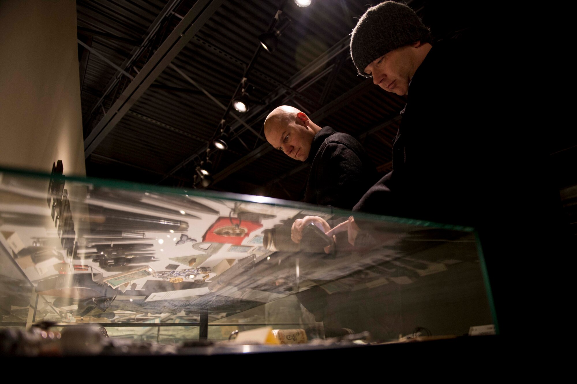 U.S. Air Force Airmen from Cannon Air Force Base, N.M.  look at exhibits during a tour of the Silent Wings Glider Museum in Dec. 8, 2016 in Lubbock, Texas. Members of the 27th Special Operations Wing visited the museum as part of an off-site professional development tour. (U.S. Air Force photo by Tech. Sgt. Manuel J. Martinez/released)