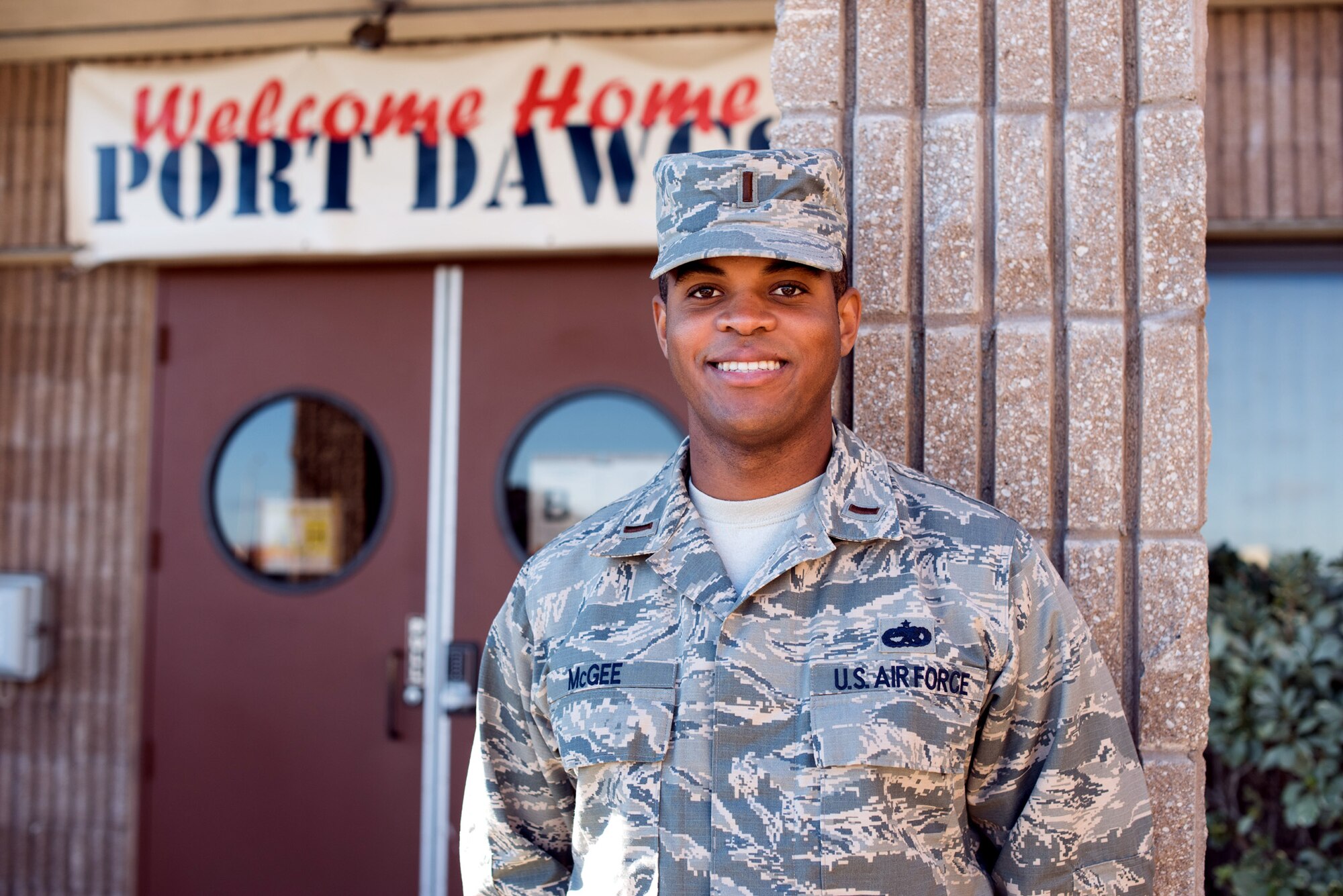 2nd Lt. Andrew McGee,  55th Aerial Port Squadron. “Returning to Travis Air Force Base as a logistics officer after being an enlisted aircraft mechanic has been a great experience. I now have a new perspective on how aerial port squadrons impact maintainers every day. While I knew they were important, I had no idea how broadly they support flight line operations.” (U.S. Air Force photo by Ken Wright)