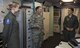 Air Force Chief of Staff Gen. David L. Goldfein receives a tour of the launch control center from 1st. Lt. Ashley Mirsky, 319th Missile Squadron missile combat crew commander, and 2nd Lt. Marie Blair, 319th MS deputy missile combat crew commander, during a familiarization tour at a missile alert facility in the 90th Missile Wing missile complex, Dec. 19, 2016.  When directed by the U.S. President, a properly conducted key turn sends a 