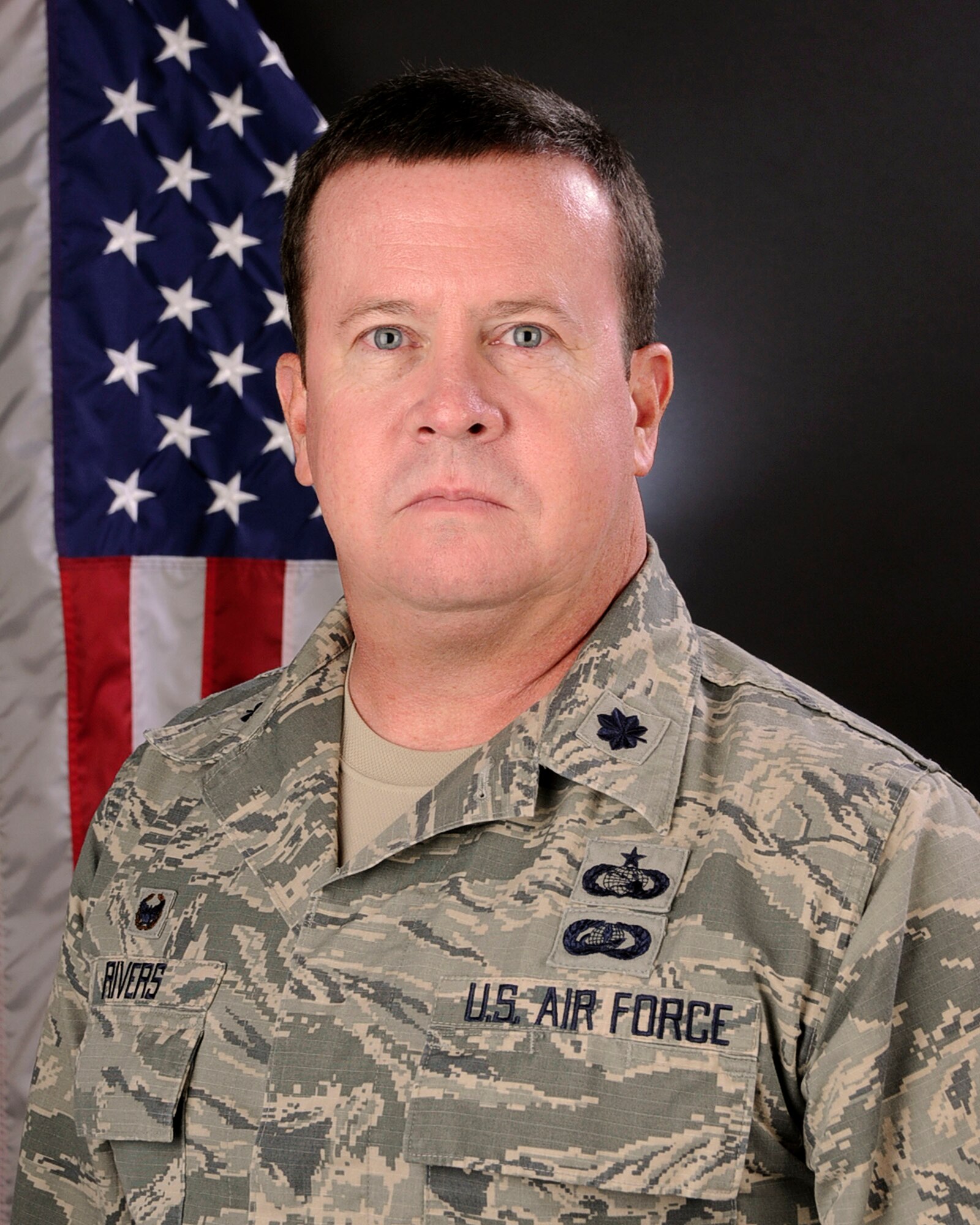 U.S. Air Force Lt. Col. Thomas “Wade” Rivers, commander of the 169th Communications Flight, South Carolina Air National Guard at McEntire Joint National Guard Base, April 24, 2015.  (U.S. Air National Guard photo by Tech. Sgt. Caycee Watson/Released)
