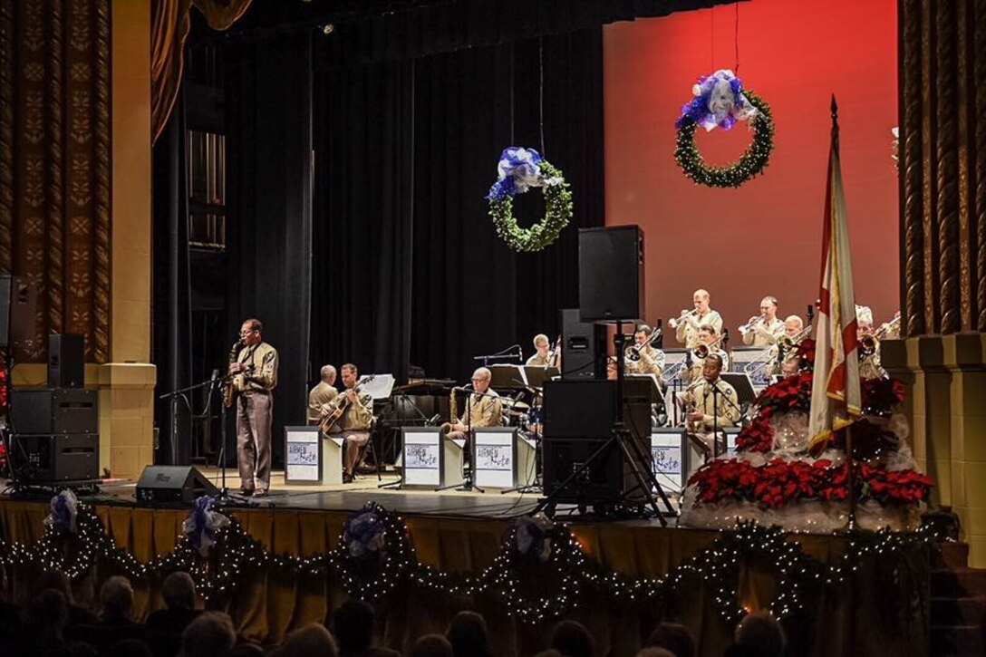 Master Sgt Andy Axelrad performs his last concert with the Airmen of Note at the 34th Annual Glenn Miller Holiday Concert.  Fittingly, he performed Stars Fell on Alabama for the Montgomery audience.  (US Air Force Photo by Senior Master Sgt Adam Dempsey/released)