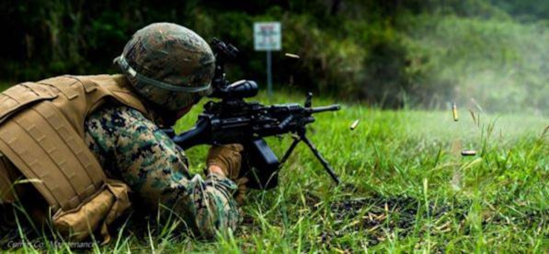 Marines with Maintenance Platoon, Communications Company, Headquarters Battalion conducted Light and Medium Machine Gun employment training using the M249 and M240. The Marines conducted a one mile movement to contact with their weapons before executing the live fire training evolution.