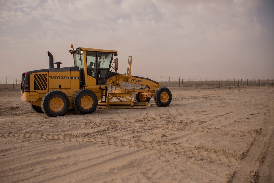 This week's Rock Solid Warrior is Senior Airman Victor Granger, a 386th Expeditionary Civil Engineering Squadron pavements and equipment journeyman, deployed from Davis-Monthan Air Force Base, Ariz. (U.S. Air Force photo/Senior Airman Andrew Park)