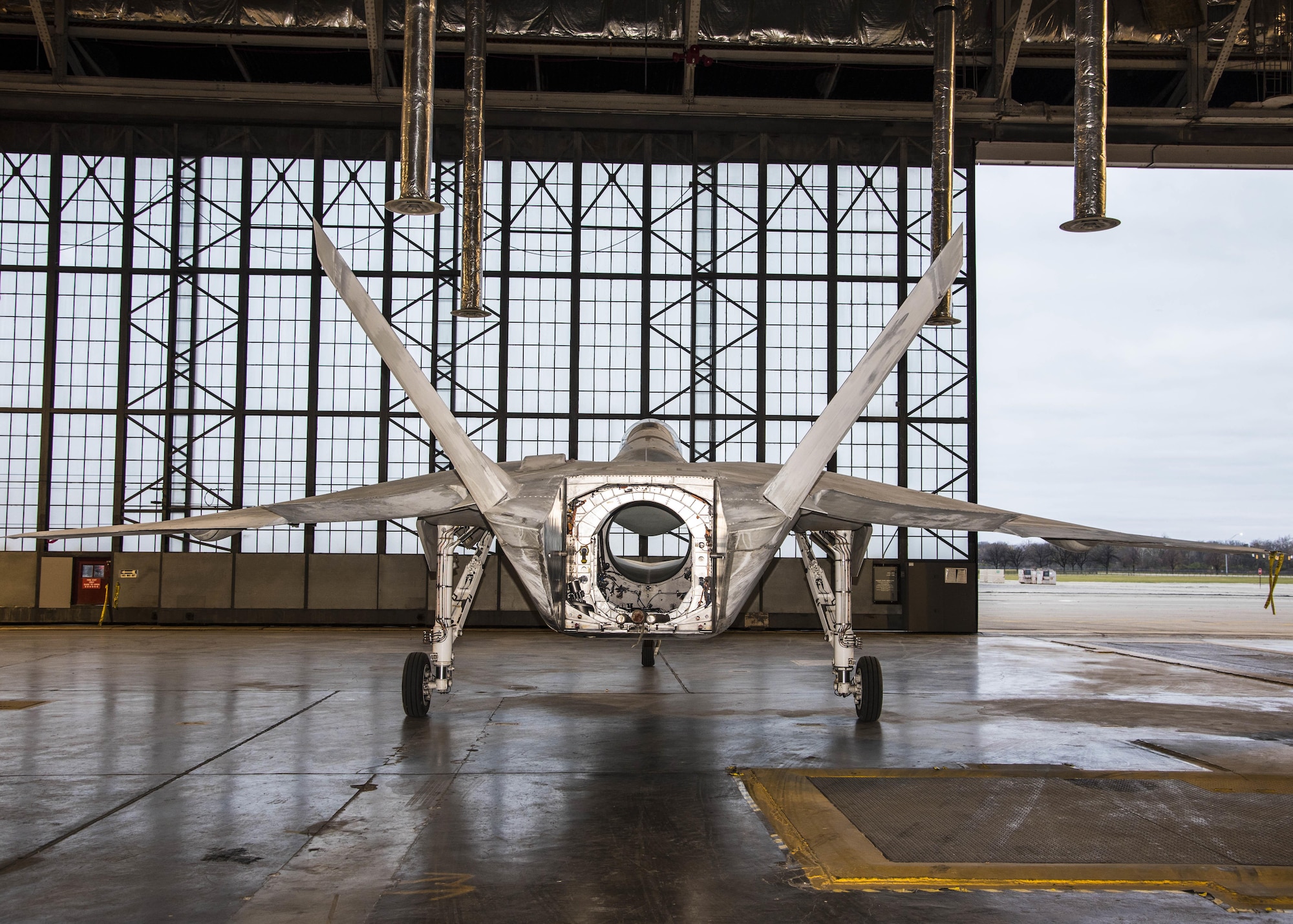 DAYTON, Ohio -- The Boeing X-32A in a storage building at the National Museum of the U.S. Air Force on Nov. 20, 2016. (U.S. Air Force photo by Ken LaRock)