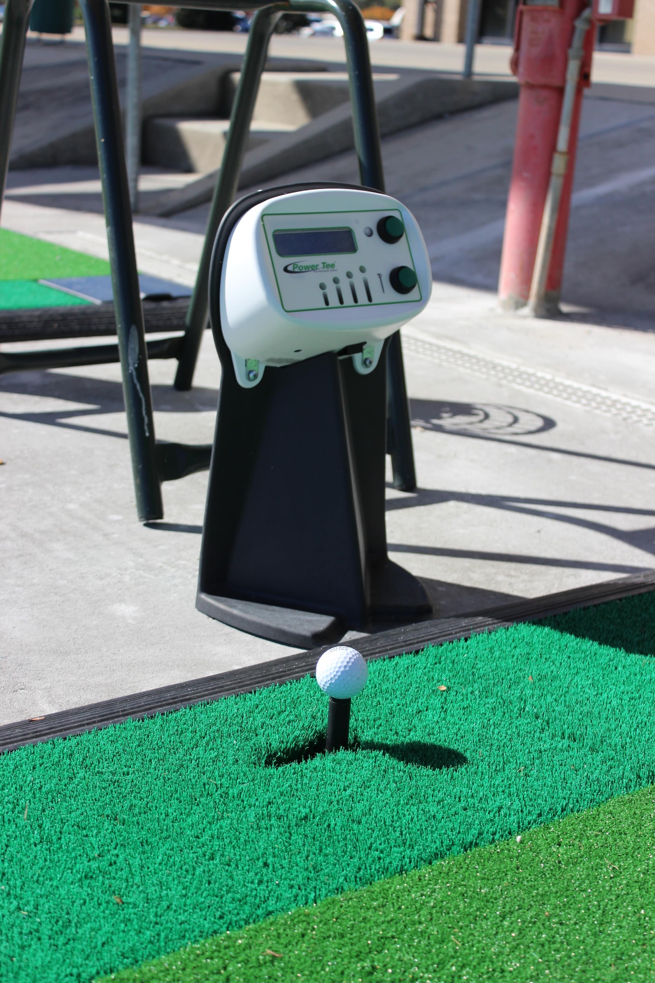 A new addition to the Bay Breeze Golf Course is helping make the game of golf more enjoyable and rewarding for novice and experienced players. Power Tees, an automated ball teeing system, aims to help regular golfers improve their game and swing and to attract young golfers to the course. (Photo courtesy of 81st Force Support Squadron)