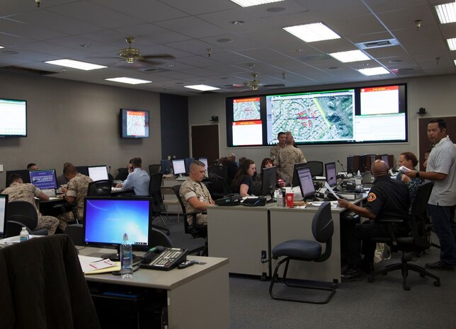 CAMP PENDLETON, Calif. -- Marine Corps Base Camp Pendleton, Marine Corps Installations - West, conducts Exercise Citadel Rumble, Aug. 2-5. Exercise Citadel Rumble is an integrated disaster response and recovery exercise for emergency response plans, polices, and procedures as they pertain to an all-hazards event. This scenario encompassed a 6.8 magnitude earthquake that occurred in Southern California.