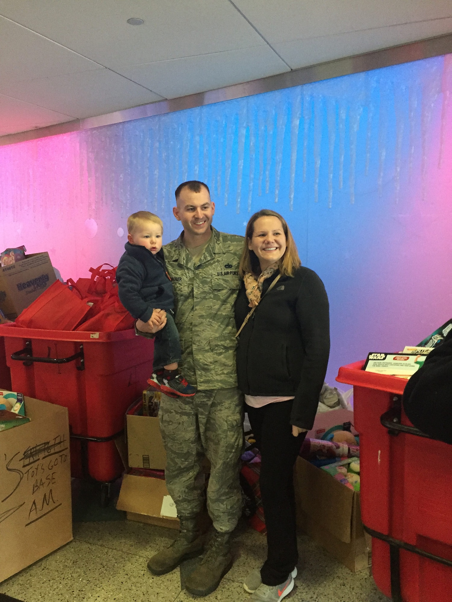 Tech. Sgt. Zackary Rosthauser and his wife Samantha have been donating toys, toothbrushes, baked goods and other needed items to children at the Children's Hospital of Philadelphia for the past several years.