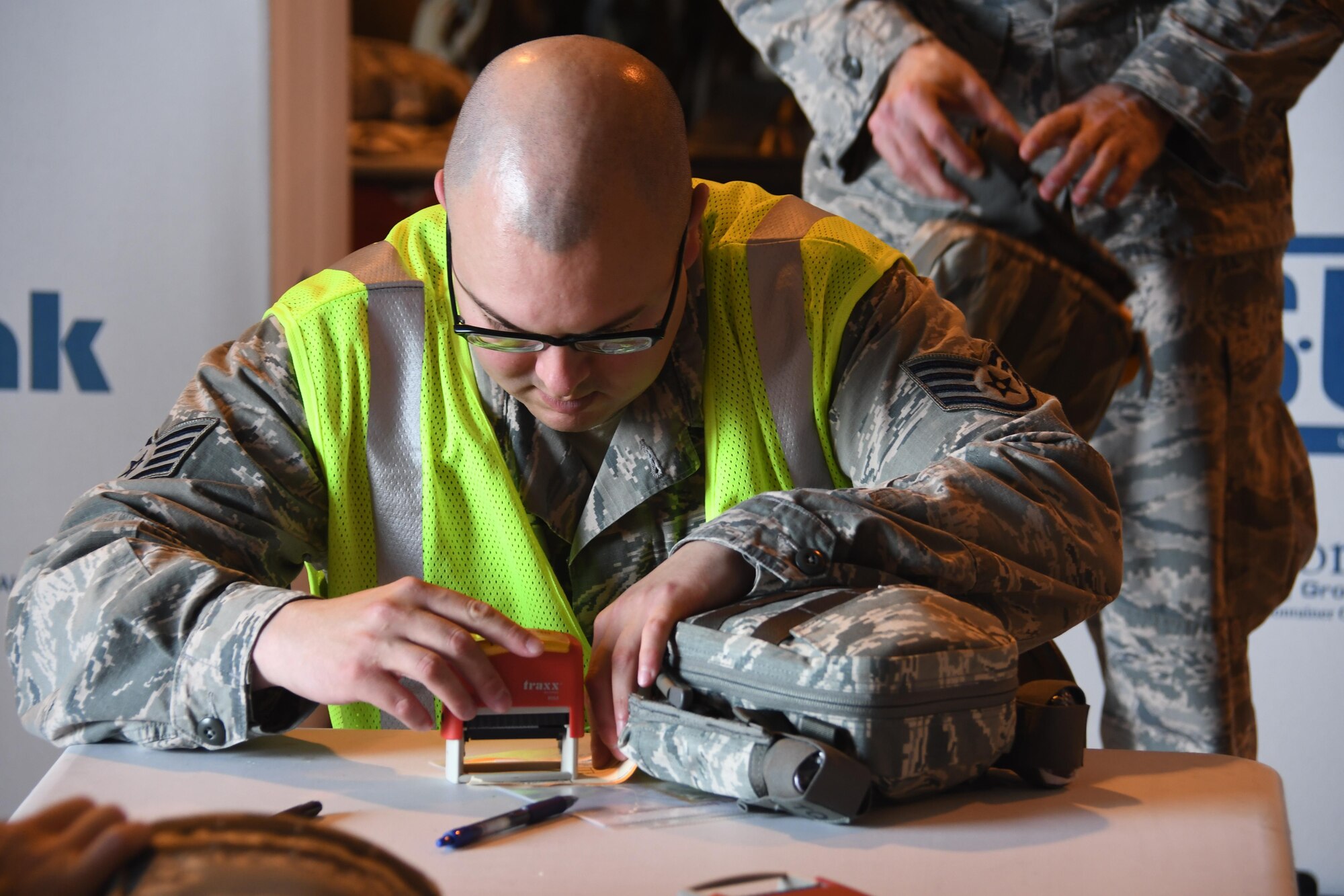 U.S. Air Force Staff Sgt. Michael Tillema, a noncommissioned officer in charge with the 379th Expeditionary Medical Support Squadron, inspects a joint first aid kit at Al Udeid Air Base, Qatar, Dec. 20, 2016. The JFAK’s are inspected to ensure that they are put together properly before being issued to Airmen going into combat zones, whose lives may depend on using the JFAK quickly and easily. (U.S. Air Force photo by Senior Airman Miles Wilson)