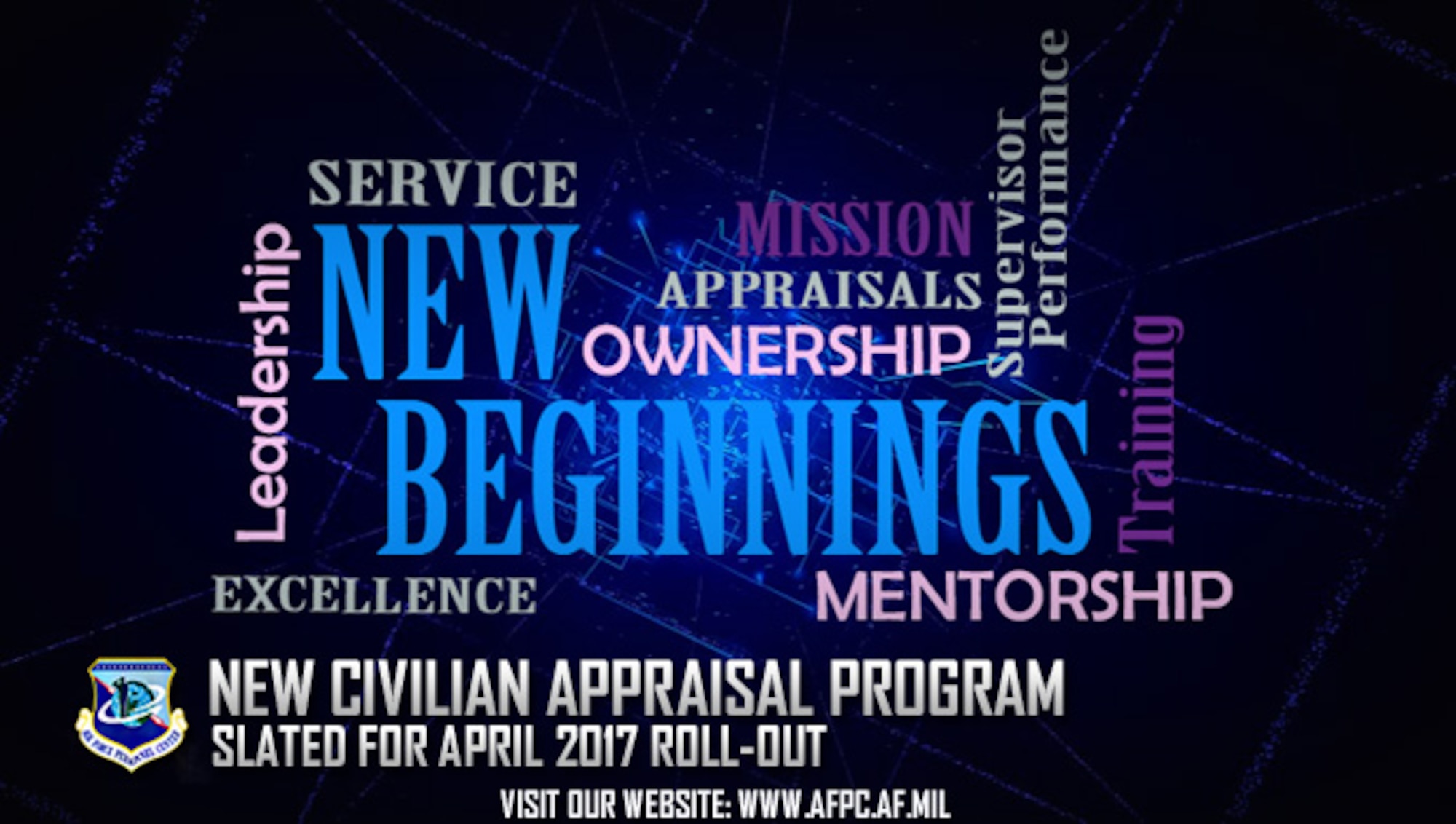 The Air Force will roll out a new civilian appraisal program in April that will link employee duties and performance to the organization’s mission and goals. (U.S. Air Force graphic by Staff Sgt. Alexx Pons)