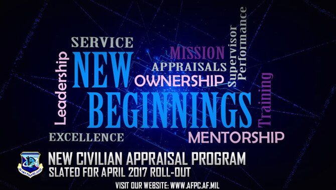 The Air Force will roll out a new civilian appraisal program in April that will link employee duties and performance to the organization’s mission and goals. (U.S. Air Force graphic by Staff Sgt. Alexx Pons)