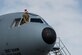 First Lt. Andrew, a 380th Air Expeditionary Wing KC-10 Extender pilot, communicates with maintainers during a preflight inspection before flying a sortie in support of Combined Joint Task Force-Operation Inherent Resolve at an undisclosed location in Southwest Asia, Dec. 25, 2016. Since October 2016, 380th AEW KC-10s have completed more than 1,500 sorties against the Islamic State in Iraq and the Levant operations. (U.S. Air Force photo/Senior Airman Tyler Woodward)