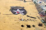 More than 5,000 Soldiers of 2nd infantry Division/ROK-US Combined Division re-created the division insignia at Indianhead Field on camp Casey, Dec. 21, 2016.  This is the third time in the division's history that the living insignia has been re-created and the first with the Combined Division tab. 