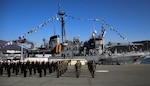 Commander, U.S. Naval Forces Korea (CNFK), Commander Navy Region Korea (CNRK) and Republic of Korea (ROK) Sailors attend the decommissioning ceremony of ROK ship Pyeongtaek (ATS-27) at Commander Fleet Activities, Chinhae. USS Beaufort (ATS-2), an Edenton-class salvage ship, joined the U.S, Dec. 28, 2016.  Fleet in 1972 and served 24-years in the Indo-Asia-Pacific before being decommissioned in 1996. One year later, the ship was transferred to the ROK Navy and commissioned as Pyeongtaek.