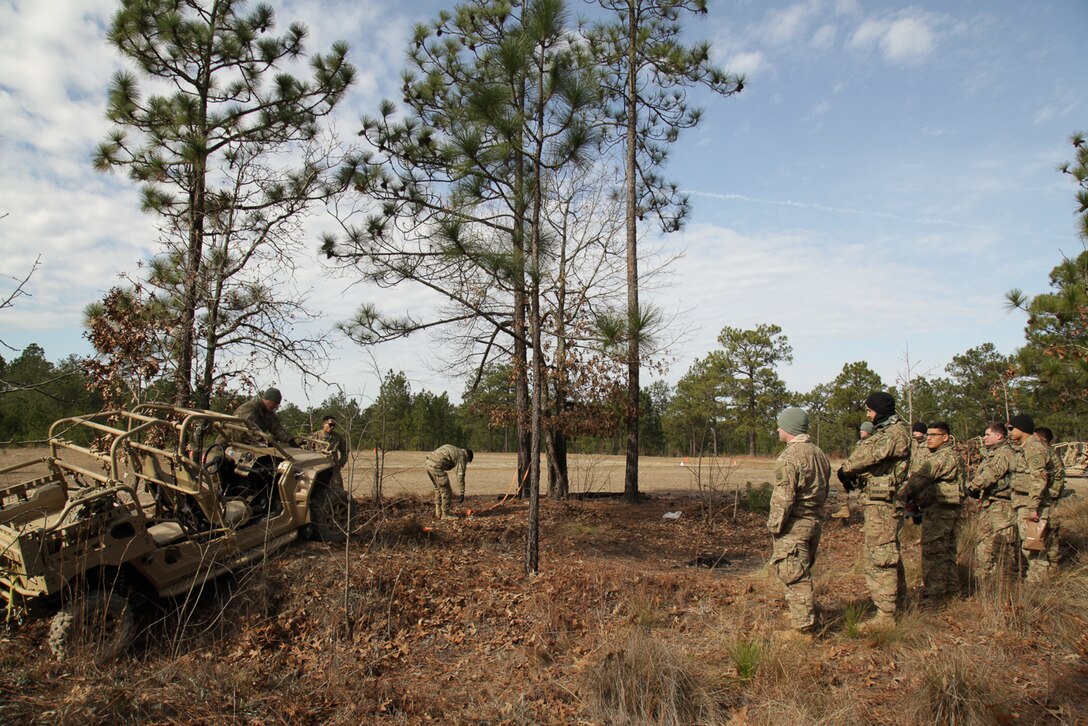 Paratroopers receive an introductory class on the MRZR4 LT-All Terrain Vehicle during a test drive familiarization course on Fort Bragg, N.C., Jan. 21, 2016. The paratroopers are assigned to the 82nd Airborne Division’s 1st Battalion, 504th Parachute Infantry Regiment, 1st Brigade Combat Team. The training enabled paratroopers to test and become familiarized with the vehicle as they prepare to use them in their upcoming training events and their Global Response Mission. Army photo by Sgt. Juan F. Jimenez