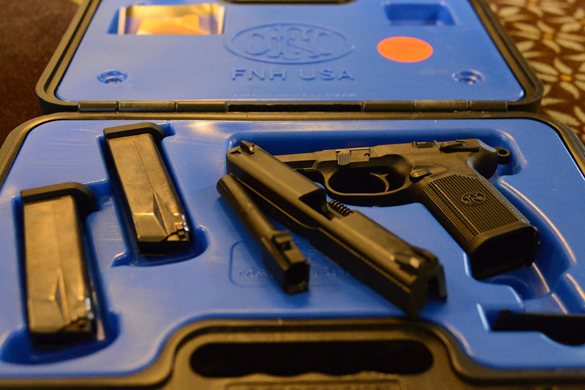 Privately owned weapons monitors/armorers are assigned by commanders to ensure military members are in compliance with Joint Base Elmendorf-Richardson Instruction 31-107. Security Forces will detain and charge military members with an Article 92 of the Uniform Code of Military Justice. Proper storage is necessary. (U.S. Air Force photo by Airman 1st Class Javier Alvarez)