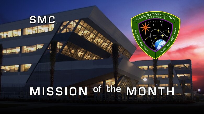 SMC Mission of the Month’ banner, featuring the Global Positioning System Directorate (SMC/GP)