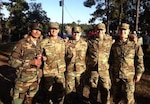 From left, 1st Lt. Mohammad Yarghal smiles with then-2nd Lts. Carson Giammaria, George Levy, Patrick Diehl and Matt Pennings following graduation from Ranger School. Yarghal is only the fourth member of the Afghan National Defense and Security Forces to earn the Ranger tab.