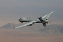 An MQ-9 Reaper, armed with GBU-12 Paveway II laser guided munitions and
AGM-114 Hellfire missiles, flies a combat mission over southern Afghanistan
in this undated photo. The 558th Flying Training Squadron at Joint Base San
Antonio-Randolph, Texas, has increased undergraduate remotely-piloted
aircraft pilot training class sizes as part of an effort to double the
number of graduates beginning in fiscal year 2017.  