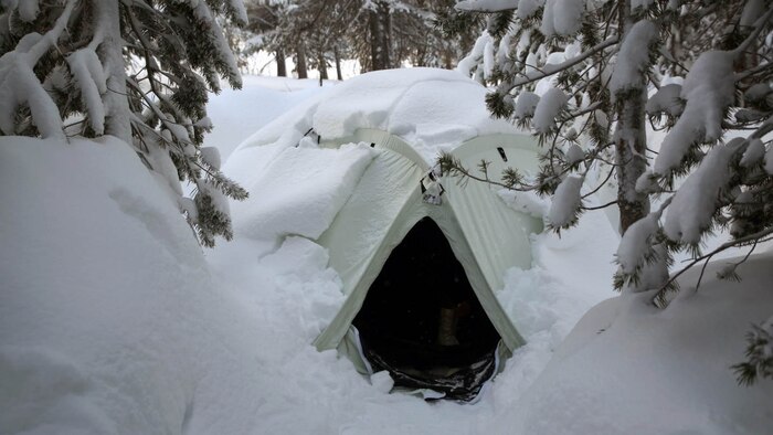 A cold weather tent built by Marines with Combat Logistics Battalion 252 is covered in snow in the mountains of Bridgeport, California, during Mountain Exercise 1-16, a cold weather training exercise, Jan. 15, 2016. The training is a prerequisite for a large, multi-national exercise called Cold Response 16 that will take place in Norway, March of this year. Cold Response will challenge 12 NATO allies’ and partners’ abilities to work together and respond in the case of a crisis. 